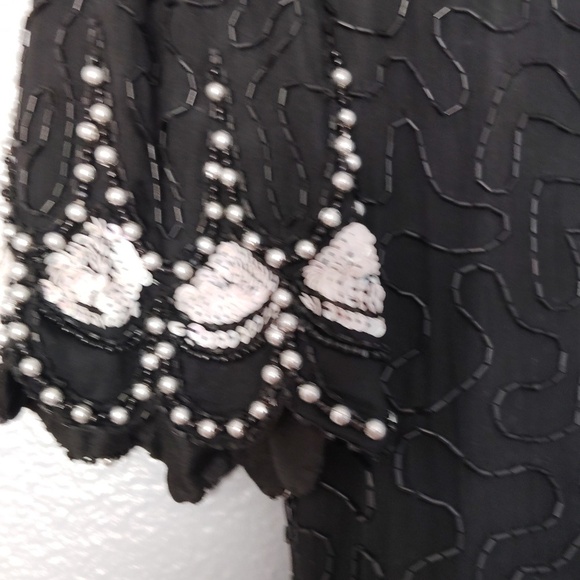 Lawrence Kazar Sequined Dress made in India size Large - Picture 3 of 12